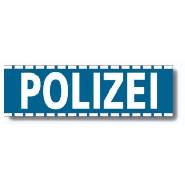 KFZ Magnetreflexschild POLIZEI - Reflektierend -33 x 10cm - Nr. 5067
