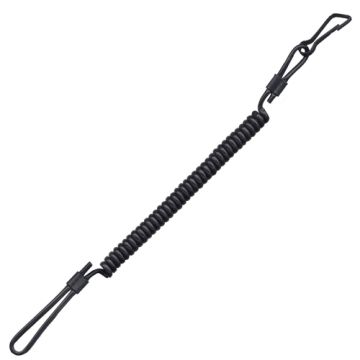 Spiralkabel - Fangschnur- Lanyard: Schwarz  