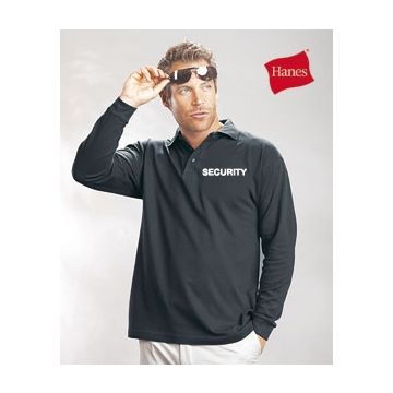 Langarm Polo Shirt schwarz
