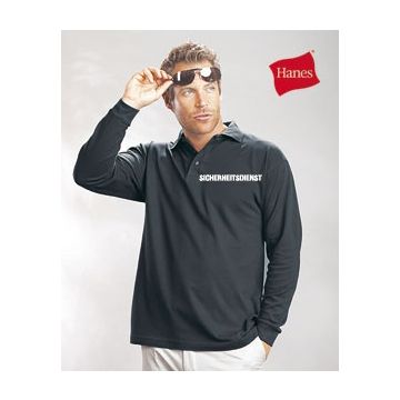 Langarm Polo Shirt schwarz