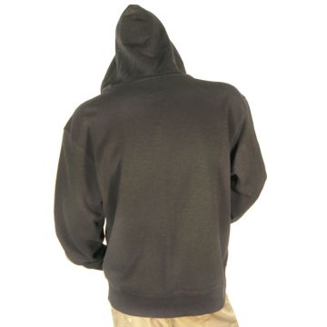 Kapuzenjacke schwarz:  Material: 80% gekämmte, ringgesponnene Baumwolle, 20% Polyester, 280 g/m², innen angeraut