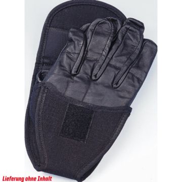 Handschuhtasche / Handschellenholster in Leder - mit Klettverschluß, Gürtelschlaufe  bis 6 cm - weitere Tasche - Nr. 6383