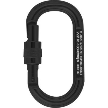 Aluminium Karabiner O'LIGHT SCREW - Schwarz