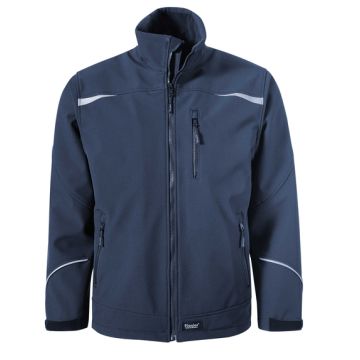 Softshell-Jacke mit Stehkragen, Größen XS - 4XL | dunkelblau