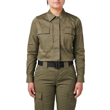5.11 Women Flex-Tac TDU Ripstop Long Sleeve Shirt - Ranger Green