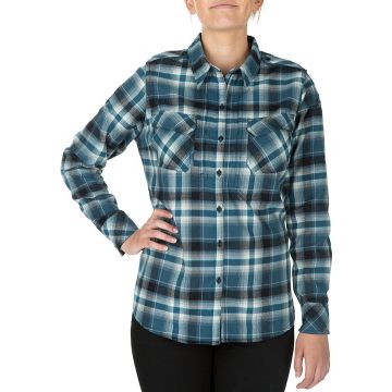 5.11 Heartbreaker Flanel Shirt Damen-Neptune