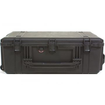 Pelibox 1600 - Schwarz - der Koffer für Profis -  6,4 kg - Seitliche Griffe - 4-tlg. Schaumstoffeinsatz - Nr. 6445