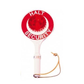 Anhaltestäbe mit Aufschrift "HALT SECURITY"