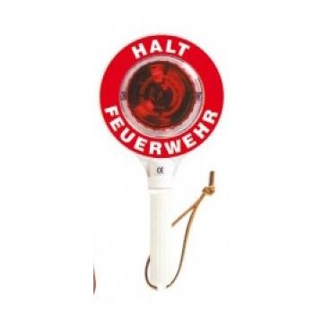 Anhaltestab mit Aufschrift "HALT FEUERWEHR"