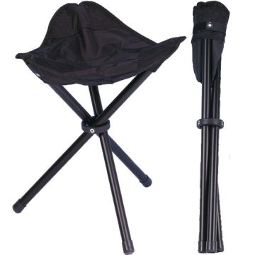 Alu-Dreibeinhocker - stabile Alufüße, verstärkter Sitzfläche, Nylongewebe - Sitzhöhe: ca. 36 cm - 600 gr leicht, zusammenklappbar - Nr. 6711 