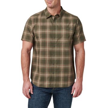 5.11 Wyatt Kurzarm-Karo-Hemd - Ranger Green