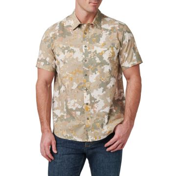 5.11 Wyatt Print Kurzarmhemd - Sand Dune