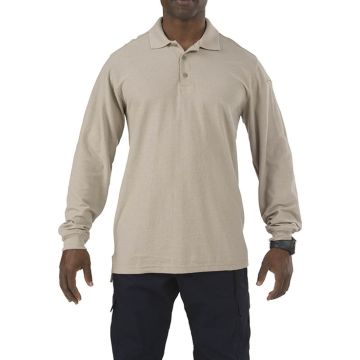 5.11 Utility Langarm Polohemd Silver Tan