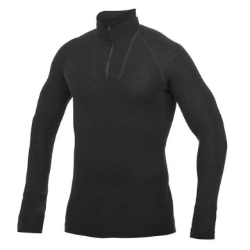 Woolpower LITE Zip Turtleneck - Schwarz