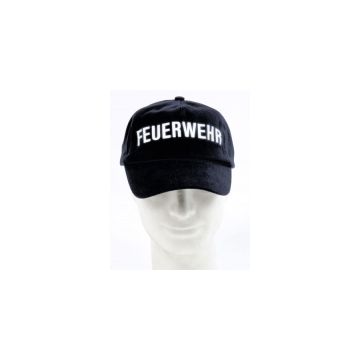 Base-Cap Schwarz mit Reflexschrift FEUERWEHR