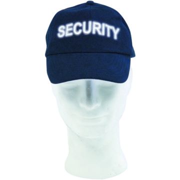 Base-Cap Dunkelblau mit Reflexschrift SECURITY