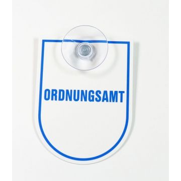 PVC-Schild mit Saugknopf "ORDNUNGSAMT" - 10,5cm x 8,0 cm - Nr. 7830