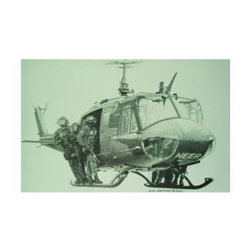 Dick Kramer Lithographie "MP/Feldjäger Einsatz" - Limitierte Auflage - Nr. 7873