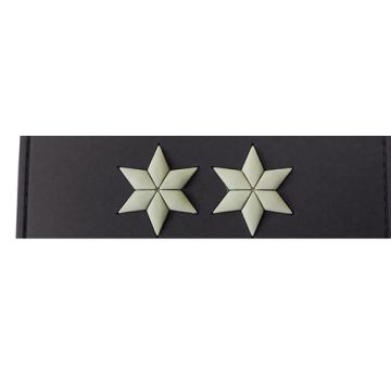 Rubber Patch 2 Sterne - Polizeioberkommissar - Schwarz