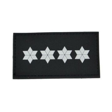 Rubber Patch 4 Sterne - 1.EPHK - Schwarz