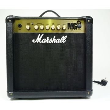 Marshall Gitarrenverstärker - Leistung von 15 Watt und eingebautem Hall - Umschaltung vom Akustik-Sound auf Hardrock Sound - Maße: 382 x 379 x 205 mm - Gewicht: 7,4 kg - Nr. 8509