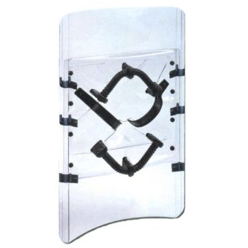 Polizei-Schutzschild - ESP Police-Shield - robust - mit ergonomischer Griff und Schlagstockhalterung - Nr. 8563