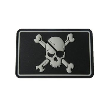 Rubber Patch Pirat Skull Negativ - Nachtleuchtend - Nr. 9012