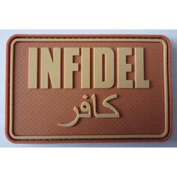 Rubber Patch Black INFIDEL Desert - Nr. 9042