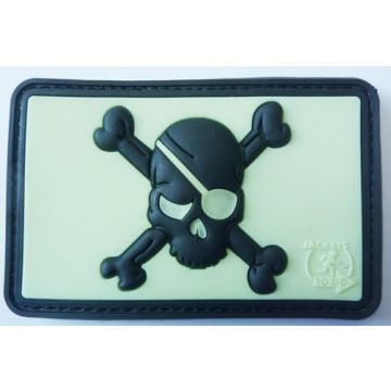 Rubber Patch Pirat Skull - Nachtleuchtend - Nr. 9076