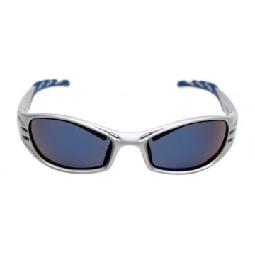 3M FUEL Schutzbrille Rahmen Platinum - Blau verspiegelt - Dreifache Reflex-Beschichtung - Nr. 9318