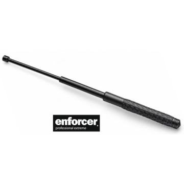 enforcer 3-teiliger Karbon Teleskopschlagstock 22“ mit Glasbrecherdorn - inklusive höhenverstellbaren Nylon-Steckholster - Nr. 9534
