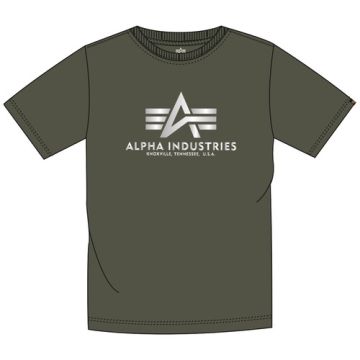 Alpha Basic T-Shirt Reflective Print - Oliv