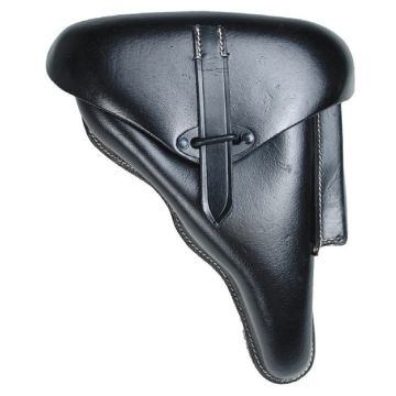 Pistolentasche P38 - REPRO - Hard Shell - Farbe: Schwarz - Material: Leder - Nr. BW4328