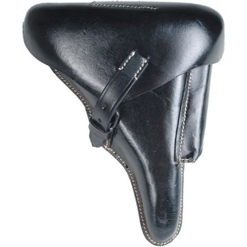 Pistolentasche P08 - REPRO - Farbe: Schwarz - Material: Leder - Nr. BW4330