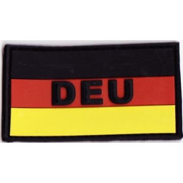 Rubber Patch Deutschlandfahne - 5,7 x 3 cm - bunt - DEU - Nr. BW5802