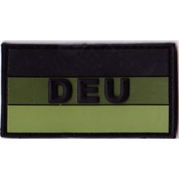 Rubber Patch Deutschlandfahne - 5,7 x 3 cm - oliv - DEU - Nr. BW5803