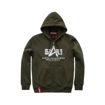 Alpha Basic Zip Hoody - Dunkelgrün