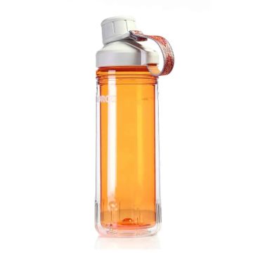 SOURCE Eco Doppelwand-Flasche Clickseal-Amber Orange/Nepal