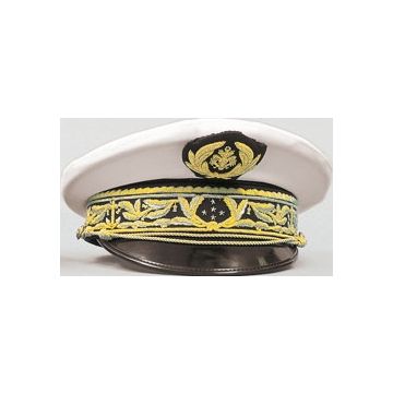 Französische Admirals-Schirmmütze - ORIGINAL - Handstickung - Nr. FR4501