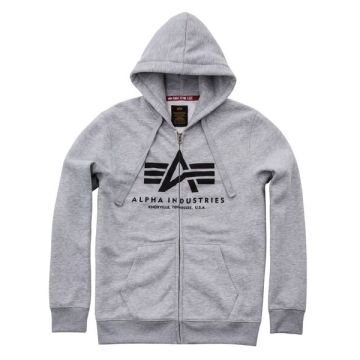 Alpha Basic Zip Hoody - Grau