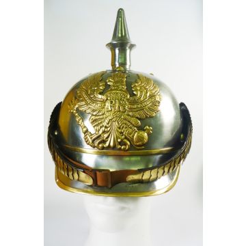 Pickelhaube Preussen - Kaiserzeit - Originalgetreue Reproduktion - Metall, verchromt - Nr. HE4512