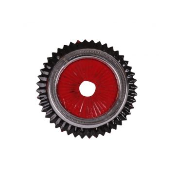 Offizierskokarde - schwarz/weiß/rot - mit aufgelegtem Silberring - Nr. HE4569