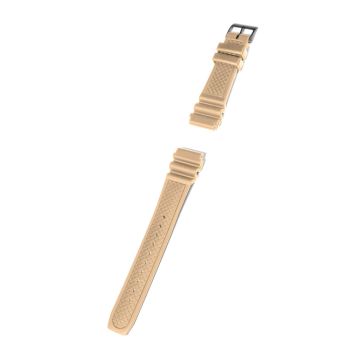 KHS-Uhrenarmband Taucherband beige 20mm,  Bandlänge 9,5 cm (inkl. Schließe) + 13,5 cm