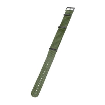 KHS-Uhrenarmband Natoband Oliv 20 mm, 22 mm und 24 mm.