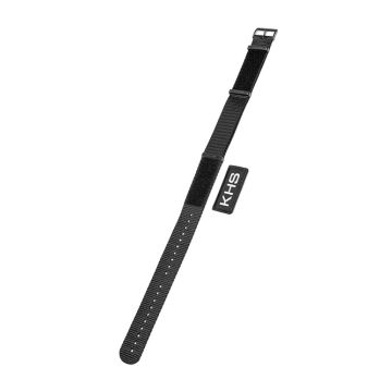 KHS-Uhrenarmband Natoband XTAC Patch schwarz/weiß, 20 +22 cm