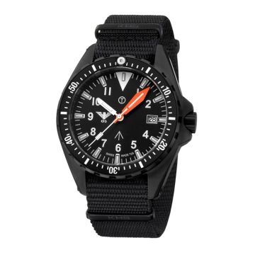 KHS-Uhr Missiontimer 3 - Schwarz mit Nato-Textilarmband