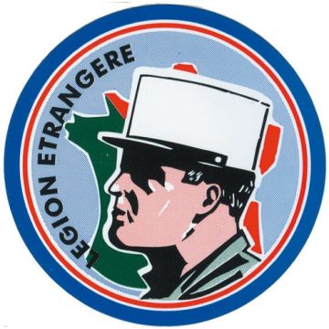Aufkleber - Legion Etrangère - Durchmesser 9 cm - Nr. LE4322