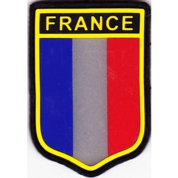 Rubber Patch France Wappenschild - bunt - 3,5 x 5 cm - LE5851