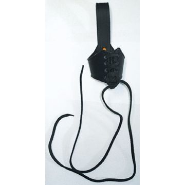 Gürtelhalter aus Leder - schwarz - passend für 0,2 l und 0,3 l Trinkhörner - Nr. MA4720