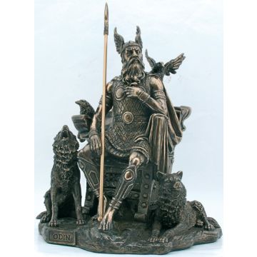 Odin Göttervater - Wikinger Figur - Bronze - 31 cm - Nr. MA4884
